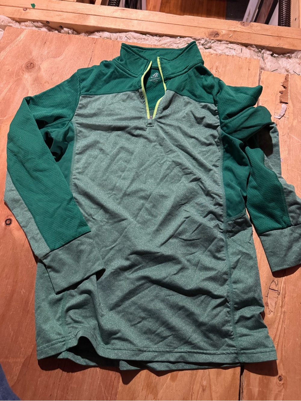 Champion Kids' Green Quarter-Zip Active Top size L 12-14